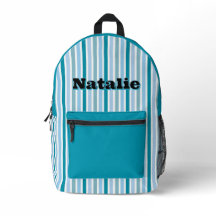 Personalized Name DARK TURQUOISE LINE STRIPES