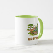 Personalized Name Dinosaur Kids Hot Cocoa マグカップ (正面右)
