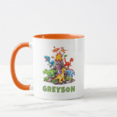 Personalized Name Dinosaur Kids Hot Cocoa マグカップ (左)