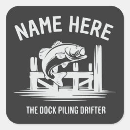 Personalized Name Dock Shadow Bass スクエアシール