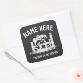 Personalized Name Dock Shadow Bass スクエアシール (封筒)