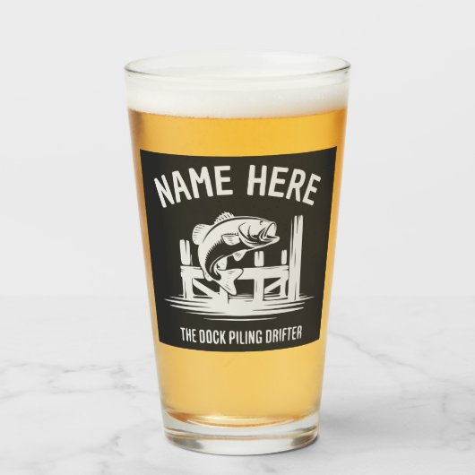 Personalized Name Dock Shadow Bass タンブラーグラス (ドリンク正面)