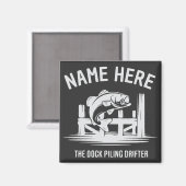 Personalized Name Dock Shadow Bass マグネット (正面/裏面)