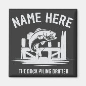 Personalized Name Dock Shadow Bass マグネット (正面)