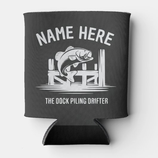 Personalized Name Dock Shadow Bass 缶クーラー (正面)