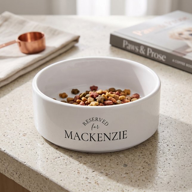 Personalized Name Dog and Cat Gifts ボウル (Personalized Name Dog and Cat Gifts Bowl by Ricaso - add your pampered pets name to reserved for)