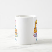 Personalized Name Easter Excavator Mug for Kids コーヒーマグカップ (中央)