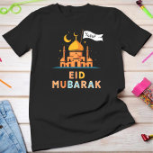 Personalized Name Eid Mubarak T-Shirt - Custom Fam Tシャツ