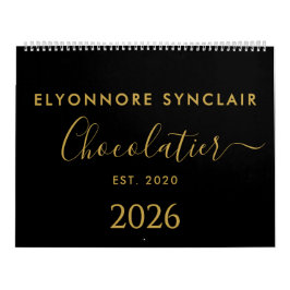 Personalized Name Est Date Chocolatier Business カレンダー