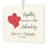 Personalized Name Est Together Every Day Adventure カーエアーフレッシュナー (左)