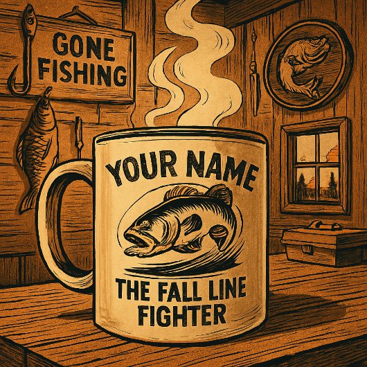 Personalized Name Fall Line Bass ツートーンマグカップ