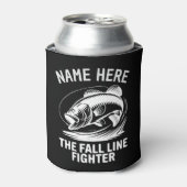 Personalized Name Fall Line Bass 缶クーラー (缶正面)