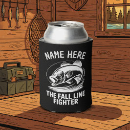 Personalized Name Fall Line Bass 缶クーラー
