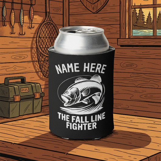 Personalized Name Fall Line Bass 缶クーラー