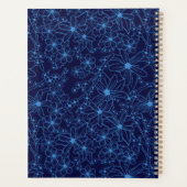 Personalized Name Feminine Blue Floral Pattern プランナー手帳 (裏面)