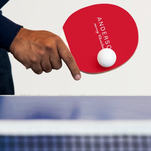 Personalized Name Festive Merry Christmas 卓球ラケット (インサイチュ)