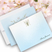 Personalized Name Field Flowers Bouquet Image Flat ノートカード