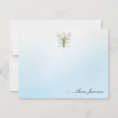 Personalized Name Field Flowers Bouquet Image Flat ノートカード (正面)