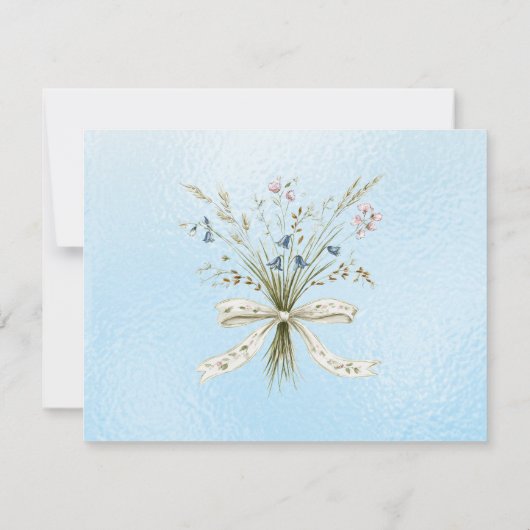 Personalized Name Field Flowers Bouquet Image Flat ノートカード (裏面)