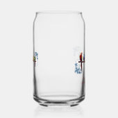 Personalized name floral birds  ガラス缶 (右)