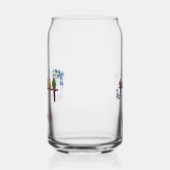 Personalized name floral birds  ガラス缶 (左)