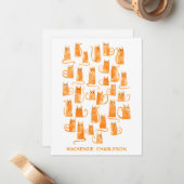Personalized Name Fun Orange Ginger Cat ノートカード (正面/裏面インサイチュ)
