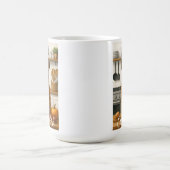 Personalized Name Funny Boxer Dog Loving Chef コーヒーマグカップ (中央)