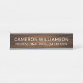 Personalized Name Funny Office Humor Professional デスクネームプレート (正面)