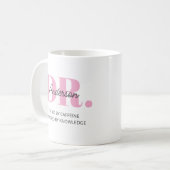 Personalized Name Funny Quote Doctor Graduation コーヒーマグカップ (正面左)