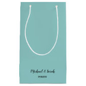 Personalized Name Gift Bags, Ribbon Tie Rope Gift  スモールペーパーバッグ (正面)