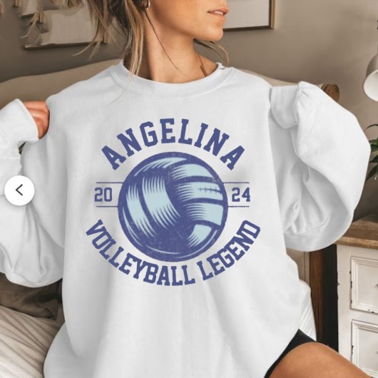Personalized name gift for volleyball players スウェットシャツ