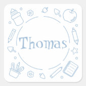 Personalized Name Gifts for Kids スクエアシール (正面)
