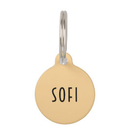 Personalized Name Gold Color Elegant Round Pet ID  ペット　ネームタグ