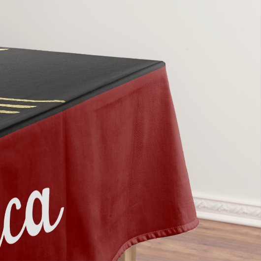 Personalized name gold rainbow and black テーブルクロス (インサイチュ)