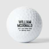 Personalized Name Golf Ball Template DISTRESSED 17 ゴルフボール (正面)