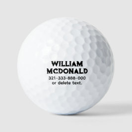 Personalized Name Golf Ball Template DISTRESSED 20 ゴルフボール