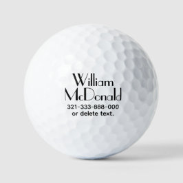 Personalized Name Golf Balls Template ART DECO 7 ゴルフボール
