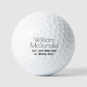 Personalized Name Golf Balls Template ART DECO 8 ゴルフボール (正面)