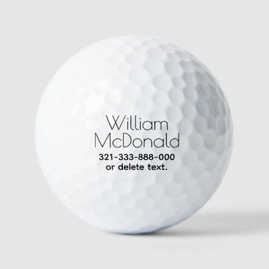 Personalized Name Golf Balls Template ART DECO 8 ゴルフボール (正面)