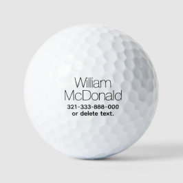 Personalized Name Golf Balls Template DISPLAY 21 ゴルフボール