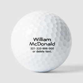 Personalized Name Golf Balls Template DISPLAY 4 ゴルフボール