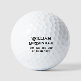 Personalized Name Golf Balls Template DISTRESSED 6 ゴルフボール