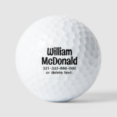 Personalized Name Golf Balls Template FUN RETRO 26 ゴルフボール (正面)