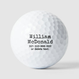 Personalized Name Golf Balls Template FUN RETRO 31 ゴルフボール