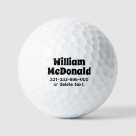 Personalized Name Golf Balls Template FUN RETRO 32 ゴルフボール