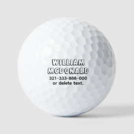 Personalized Name Golf Balls Template FUN RETRO 33 ゴルフボール