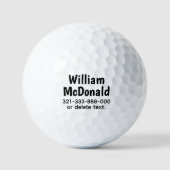 Personalized Name Golf Balls Template FUN RETRO 4 ゴルフボール (正面)