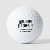 Personalized Name Golf Balls Template GOTHIC 7 ゴルフボール (正面)