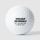 Personalized Name Golf Balls Template SCI-FI 6 ゴルフボール (正面)