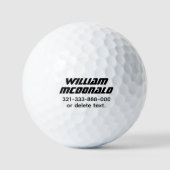 Personalized Name Golf Balls Template SCI-FI 7 ゴルフボール (正面)